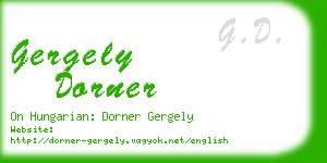 gergely dorner business card